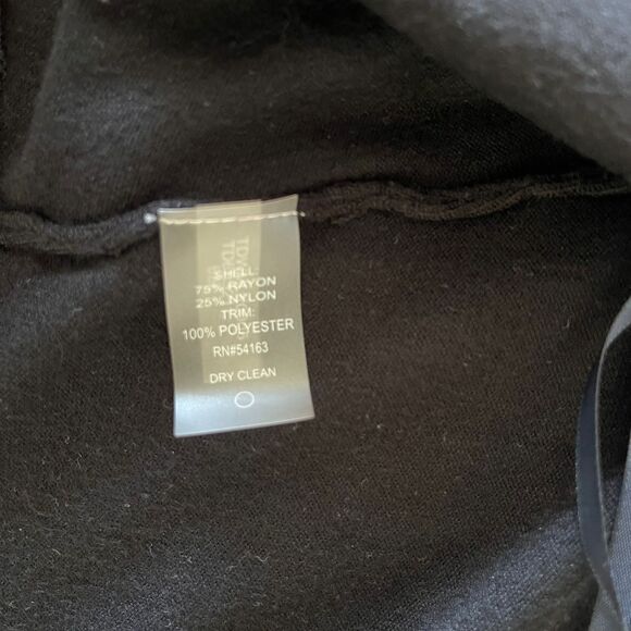 Tommy Hilfiger Women’s Black Pleated Hem Open Front Cardigan Sweater Size L - Picture 9 of 9